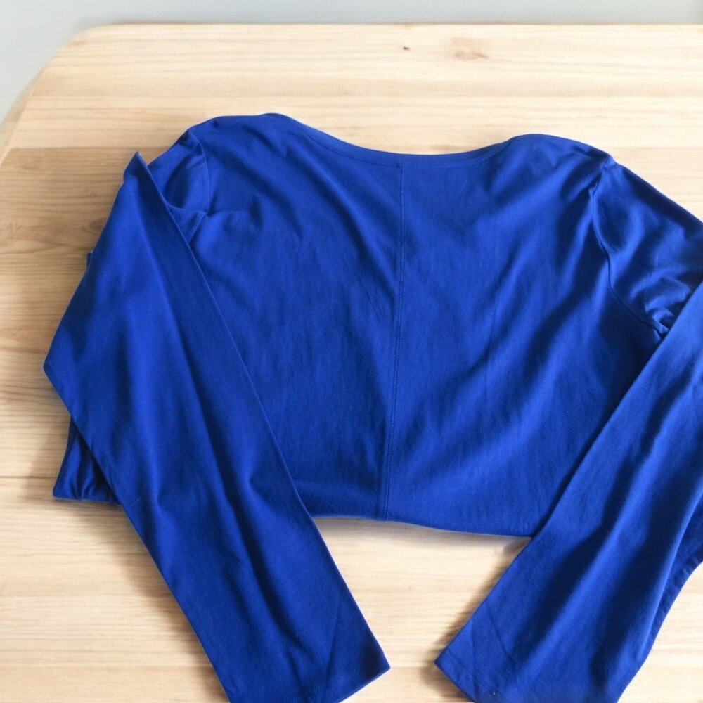 Eileen Fisher Light Weight Top, Size Large, Royal Blue, Long Sleeves - Preowned - Picture 9 of 9